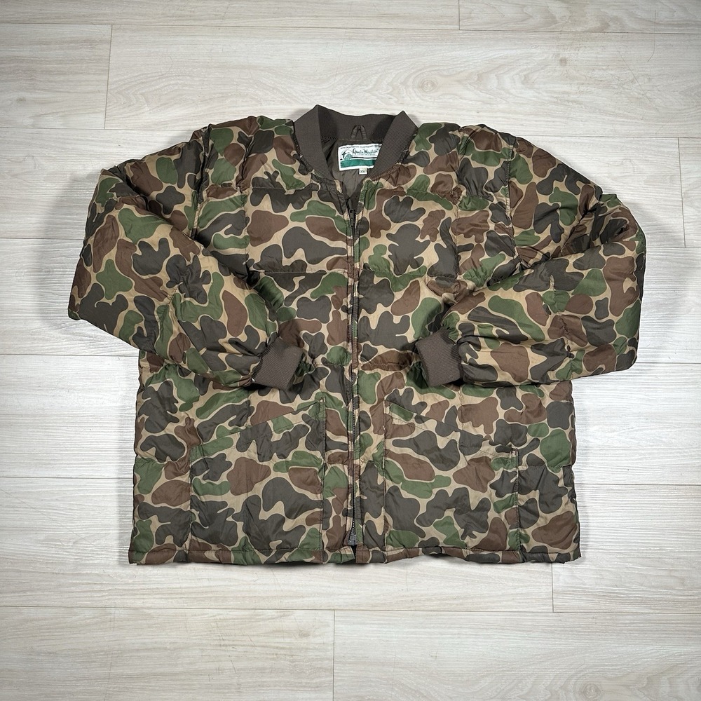 Vintage Gander Mountain Jacket Mens SZ XXL Camo Duck Frog Skin‎ Camo Made in USA